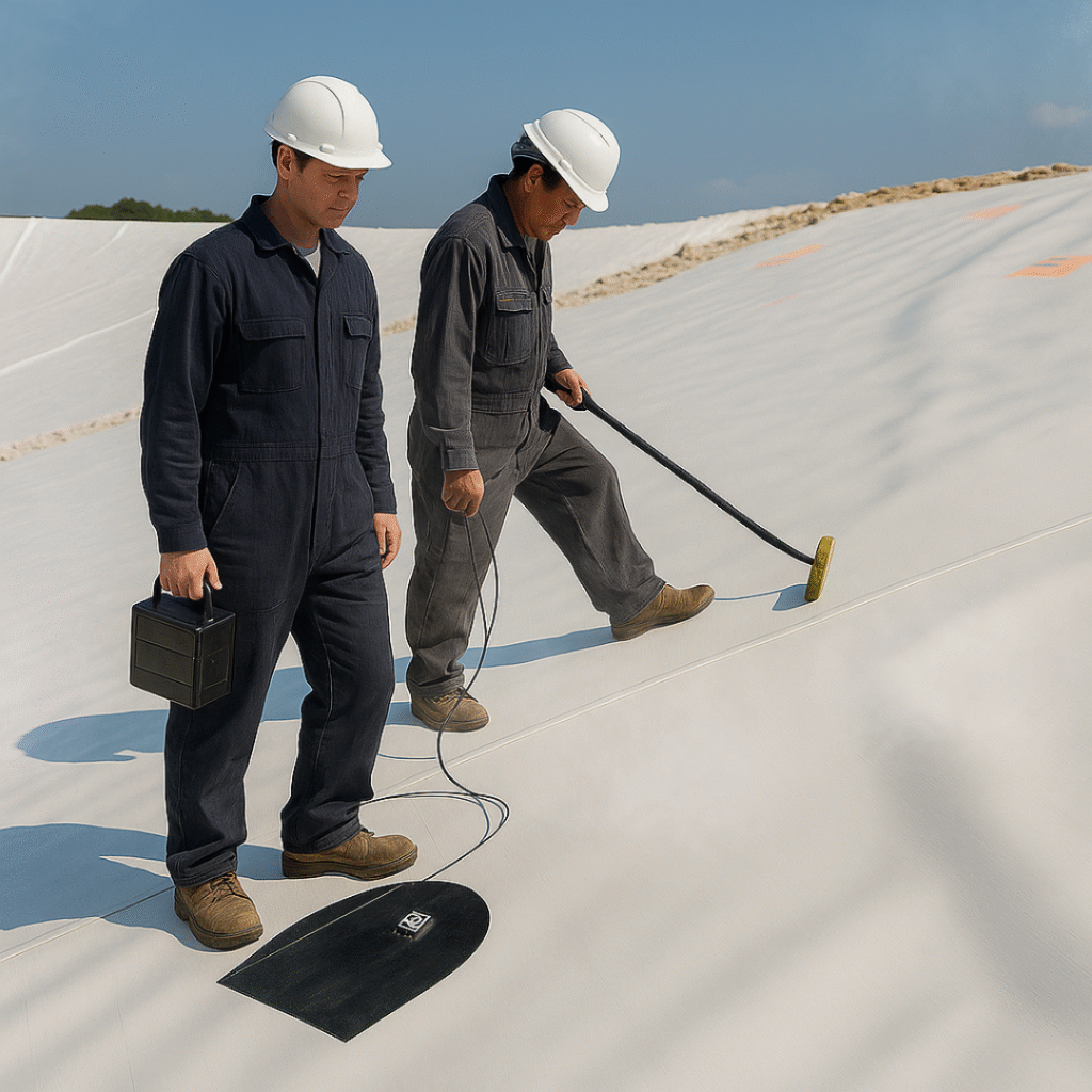 geomembrana conductiva blanca